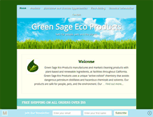 Tablet Screenshot of greensageecoproducts.com